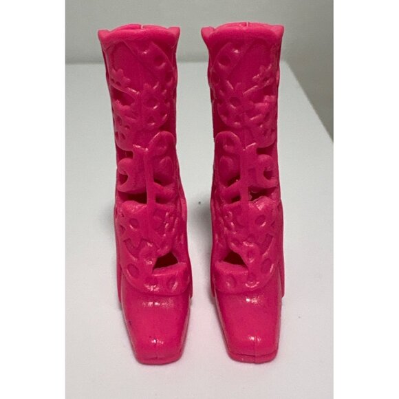 Barbie Doll Boots Hot Pink Fashionistas Life in the Dream House Cutout Shoes - Picture 5 of 6
